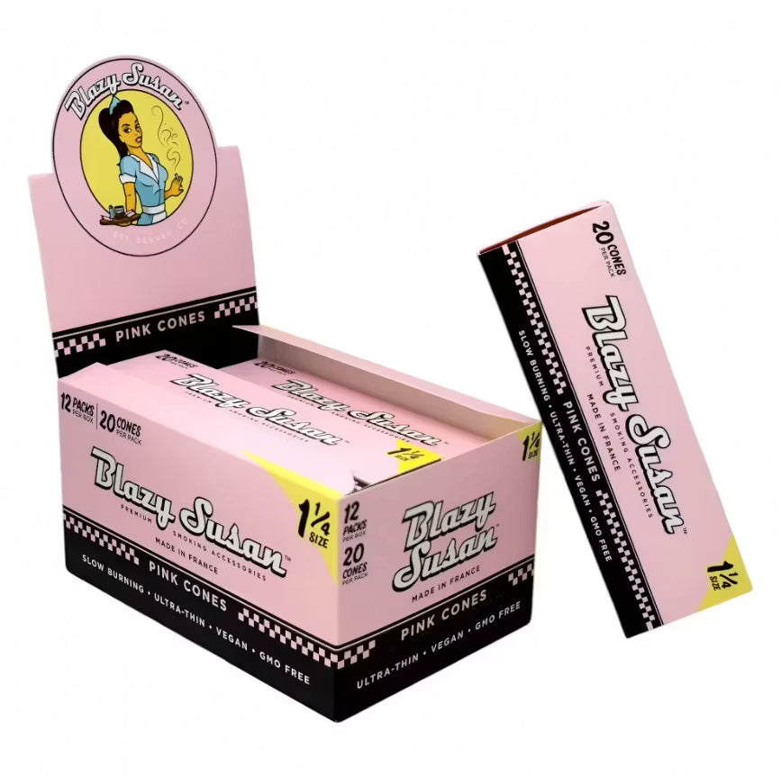 Blazy Susan Pink 1 1/4 Cones 20 Count Pack