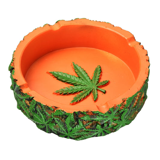 Abundance of Hemp Leaves Resin Ashtray