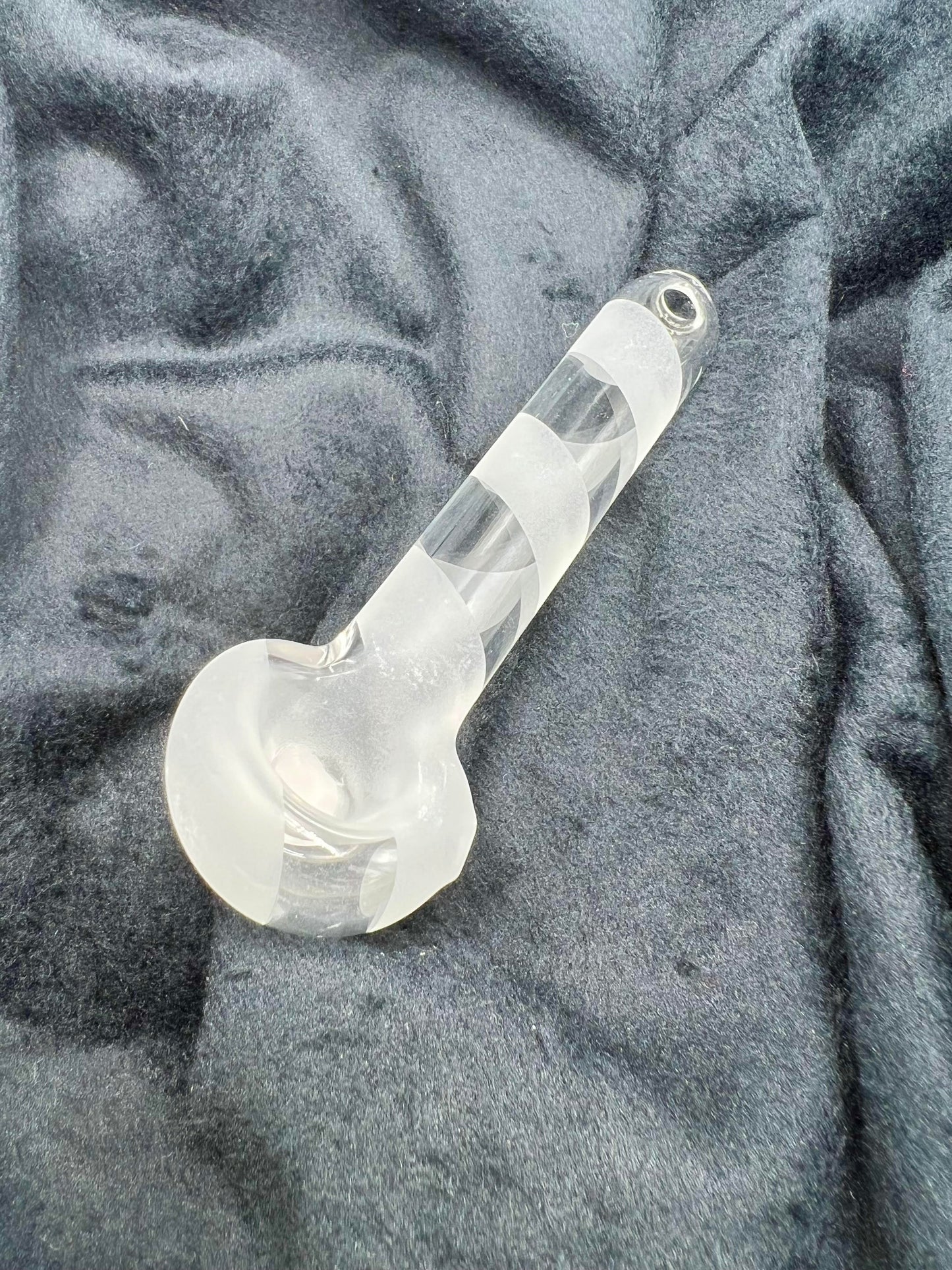 Candy Cane Sandblasted Hand Pipes by Jellyfish Glass