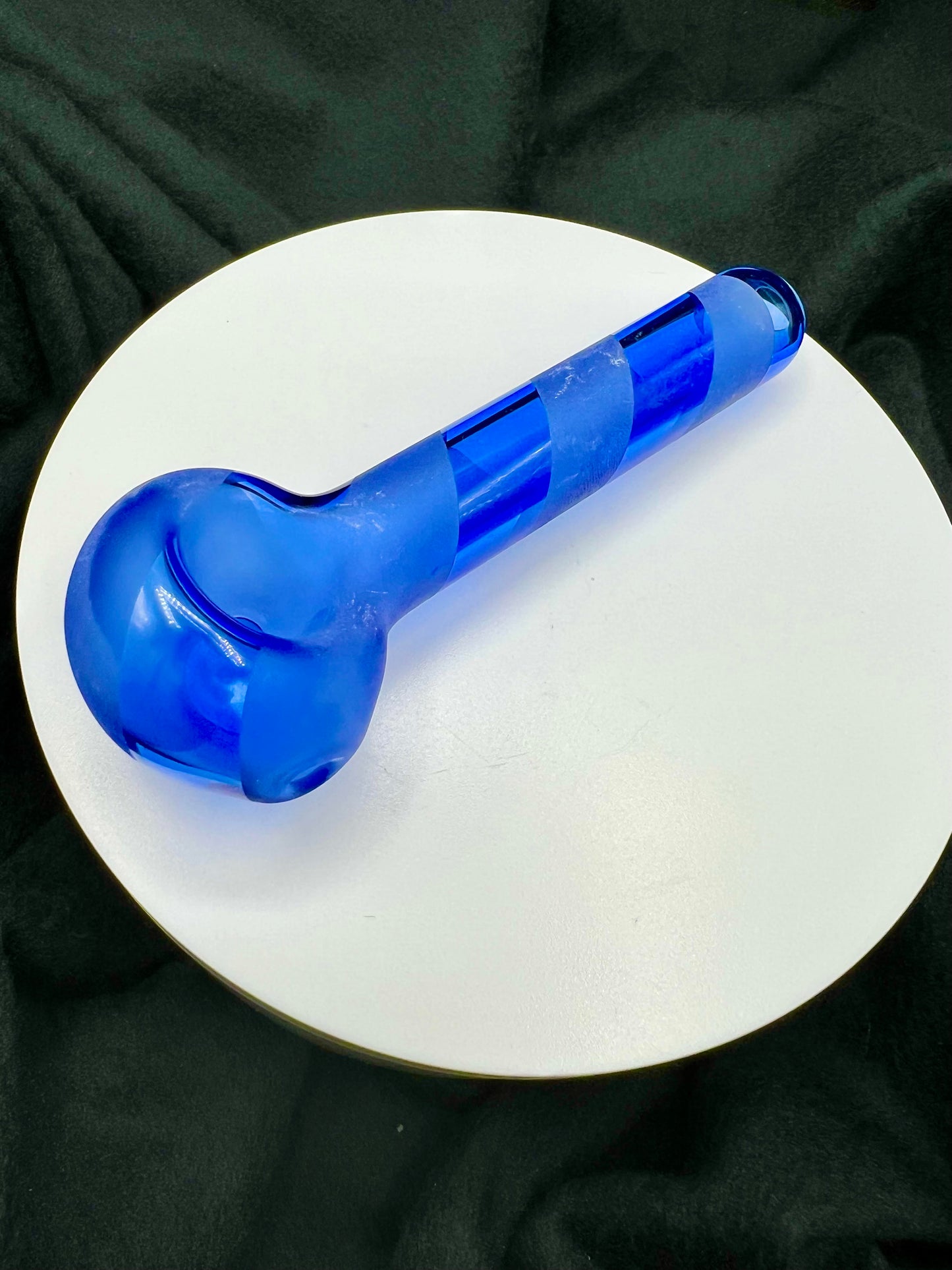 Candy Cane Sandblasted Hand Pipes by Jellyfish Glass
