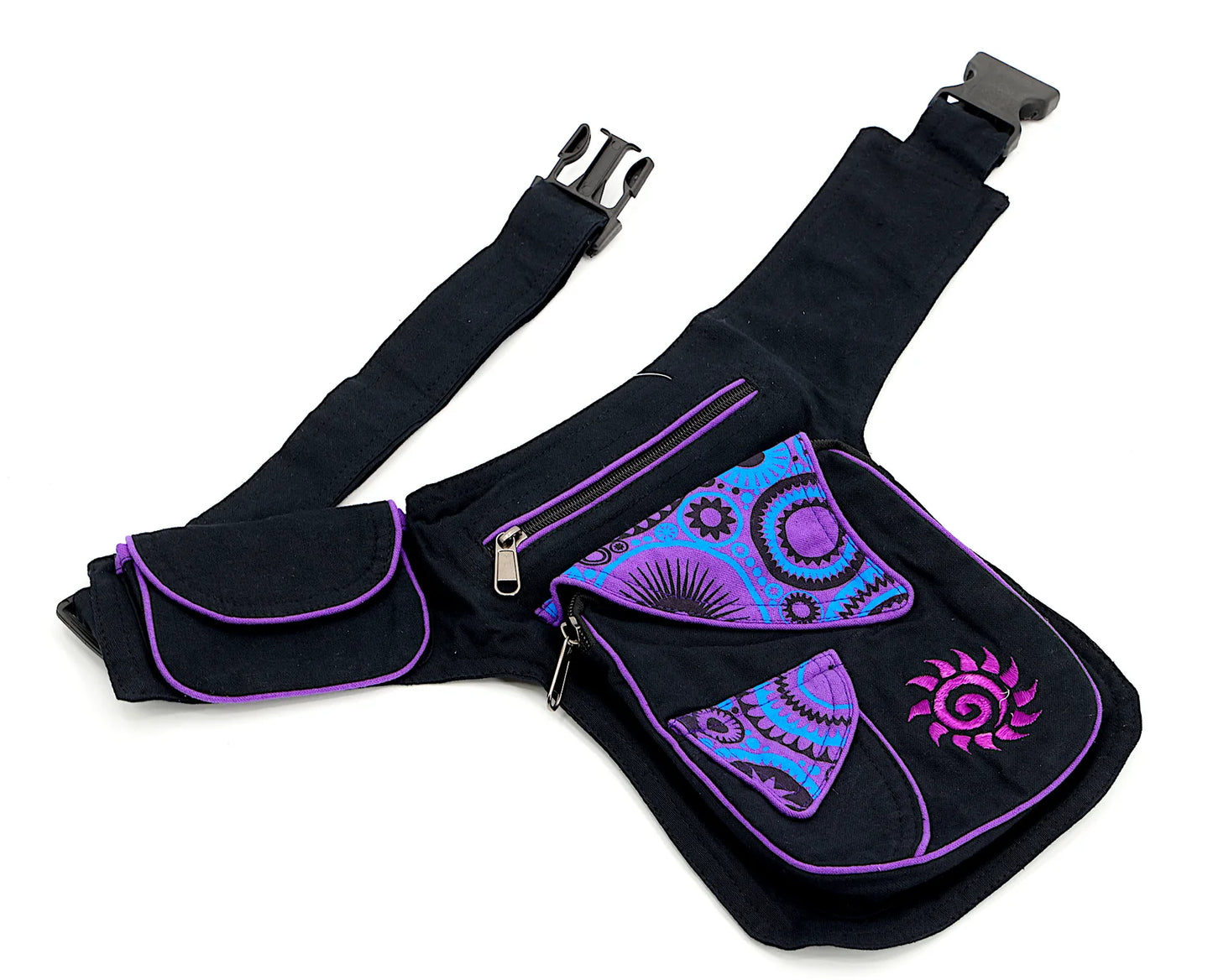 Himalaya Handmade Cotton Sun Embroidered Fanny Pack