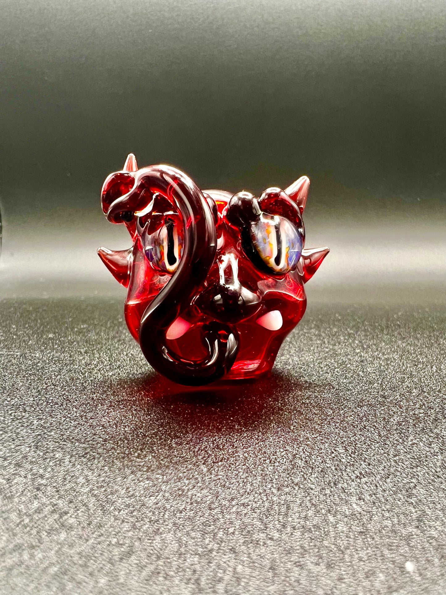 Gilyum Glass Demon Face Pendant