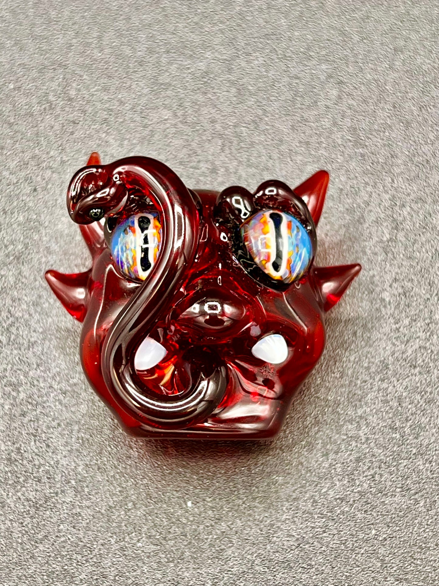 Gilyum Glass Demon Face Pendant