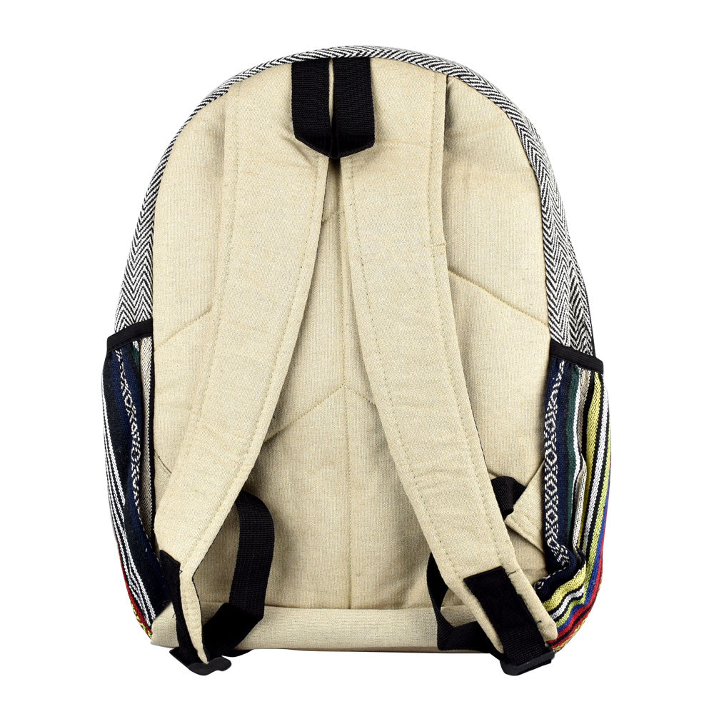 Himalaya Handmade Hemp Backpack - Multi-Stripe