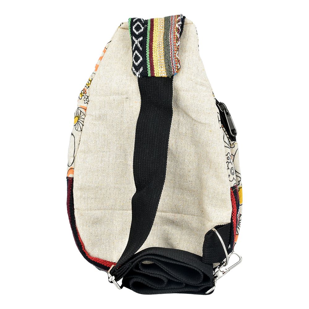 Himalaya Handmade Hemp Sling Bag - Mushroom Garden