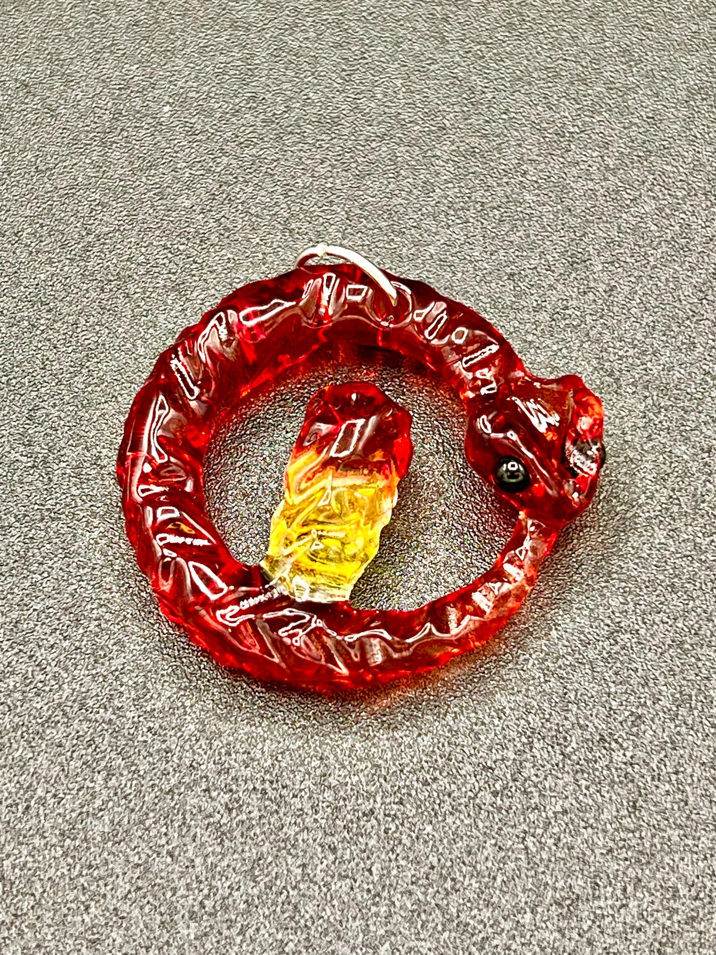 Gilyum Glass Ouroboros Crystal Pendant