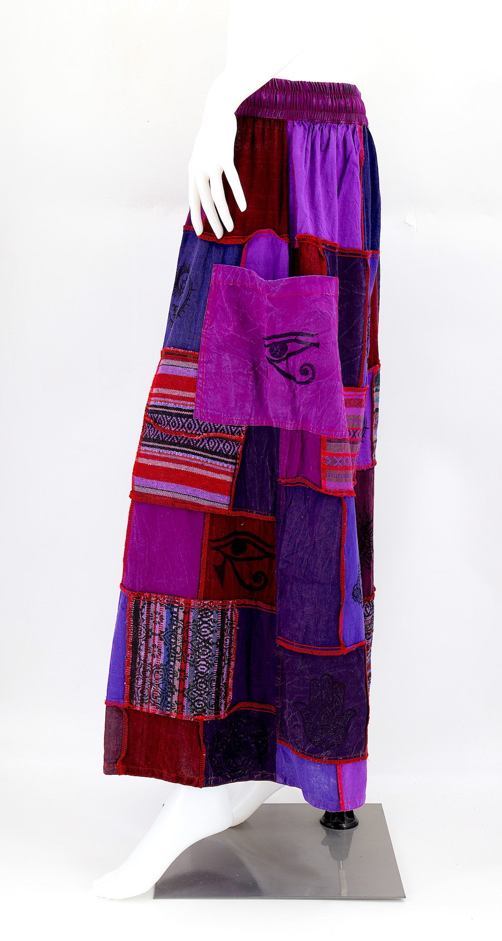 Patchwork Pants - Purple