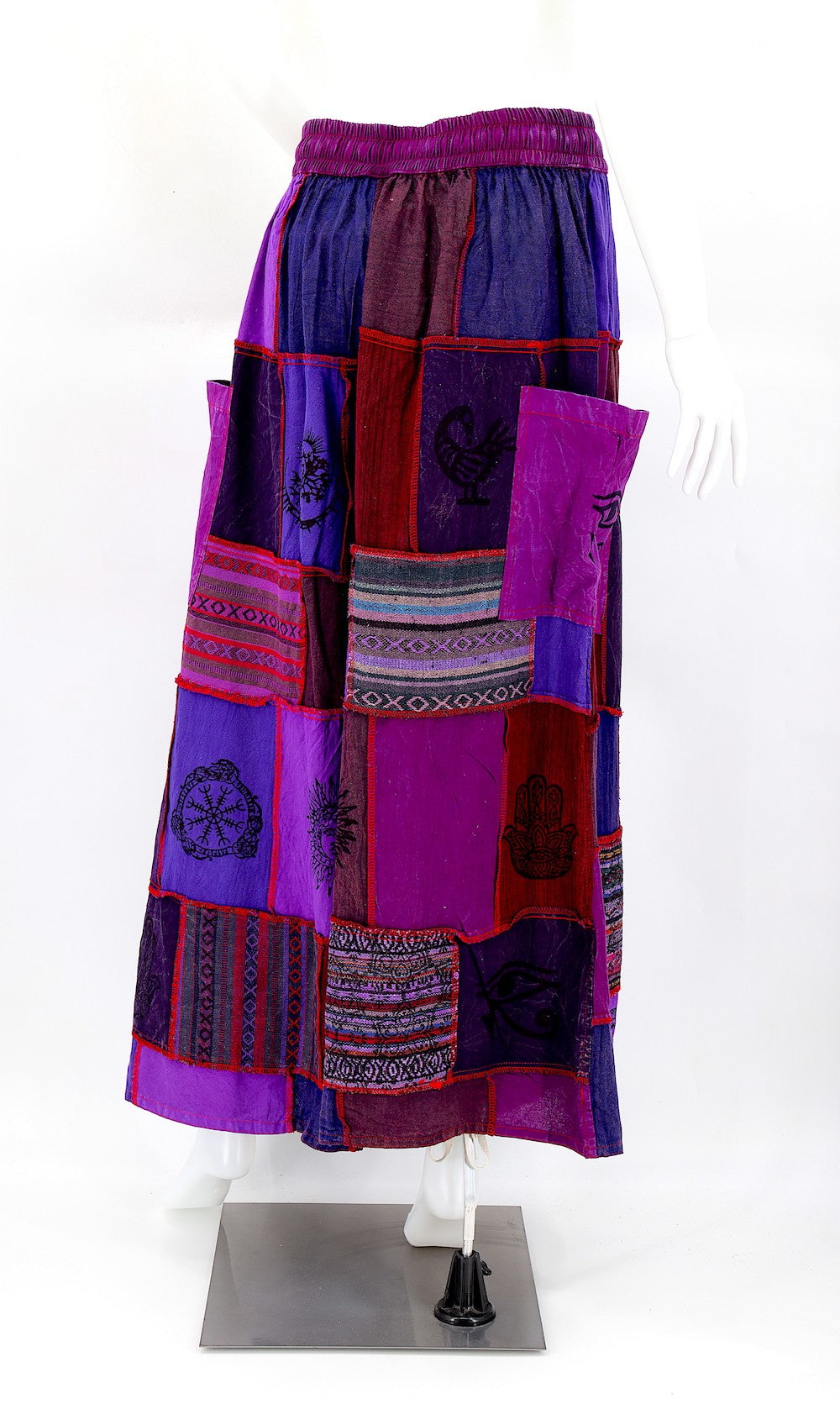 Patchwork Pants - Purple