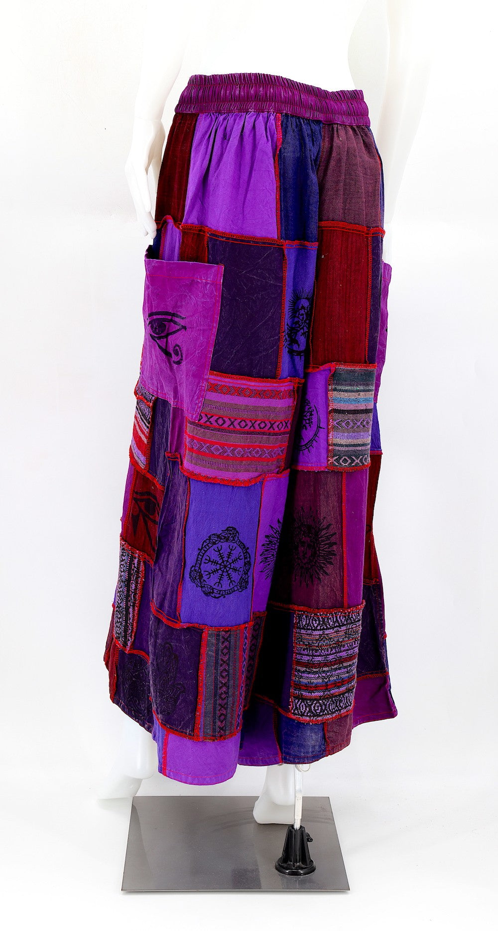 Patchwork Pants - Purple