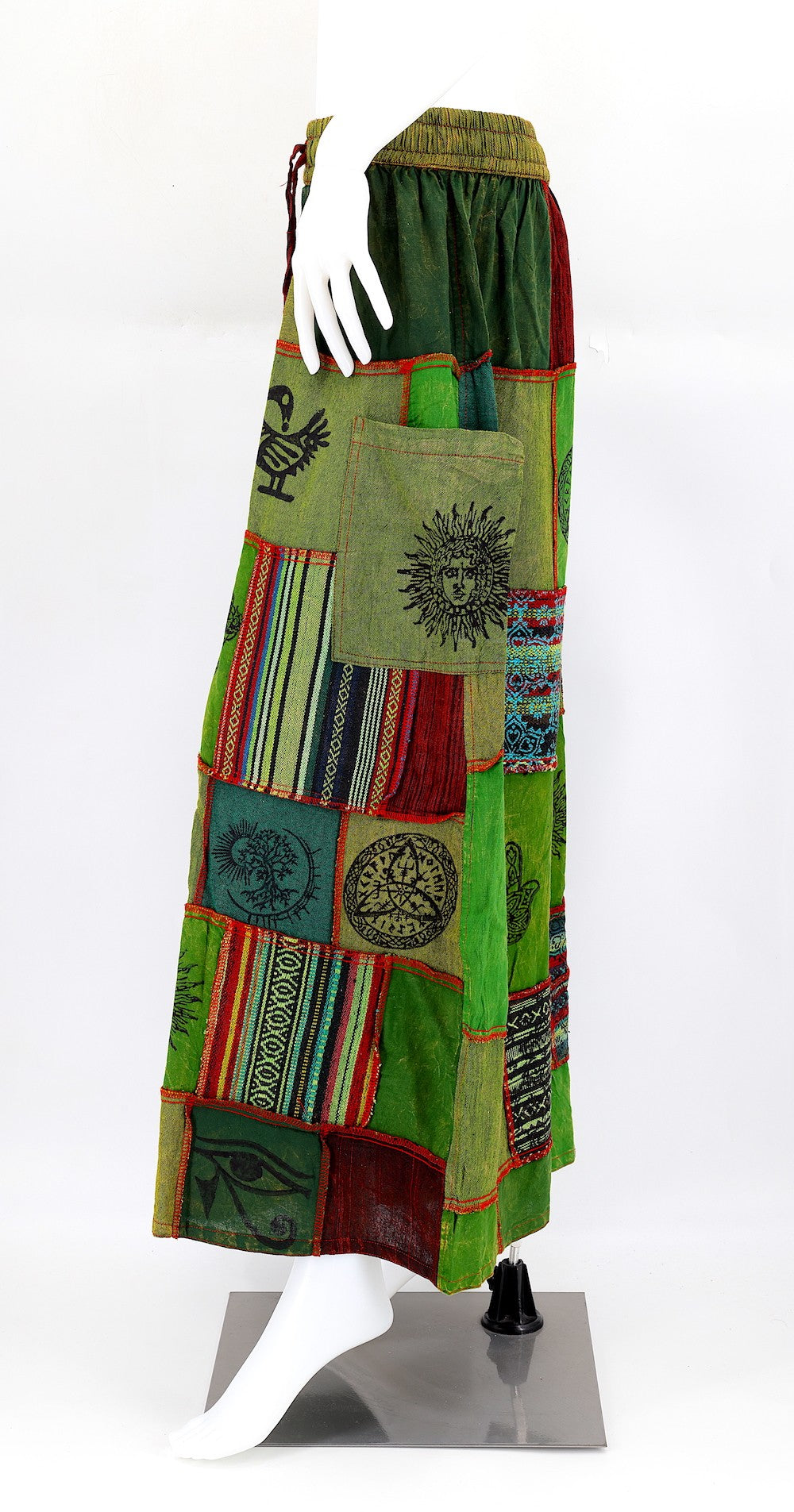 Patchwork Pants - Green
