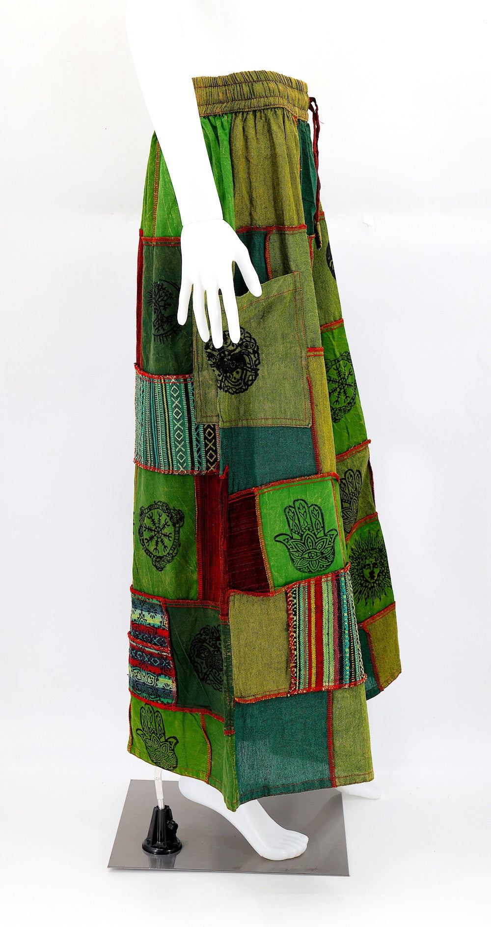 Patchwork Pants - Green