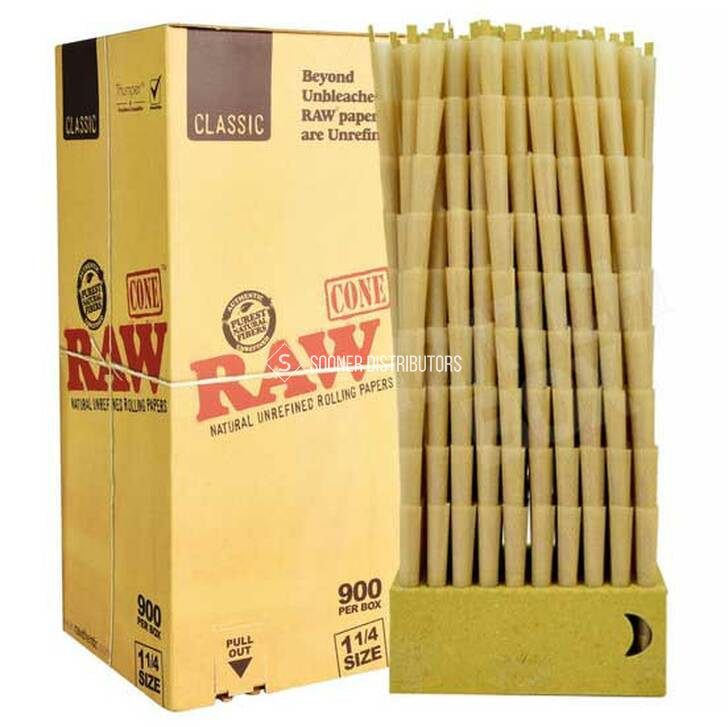 RAW Cones Classic 1 1/4 BULK 900 ct.
