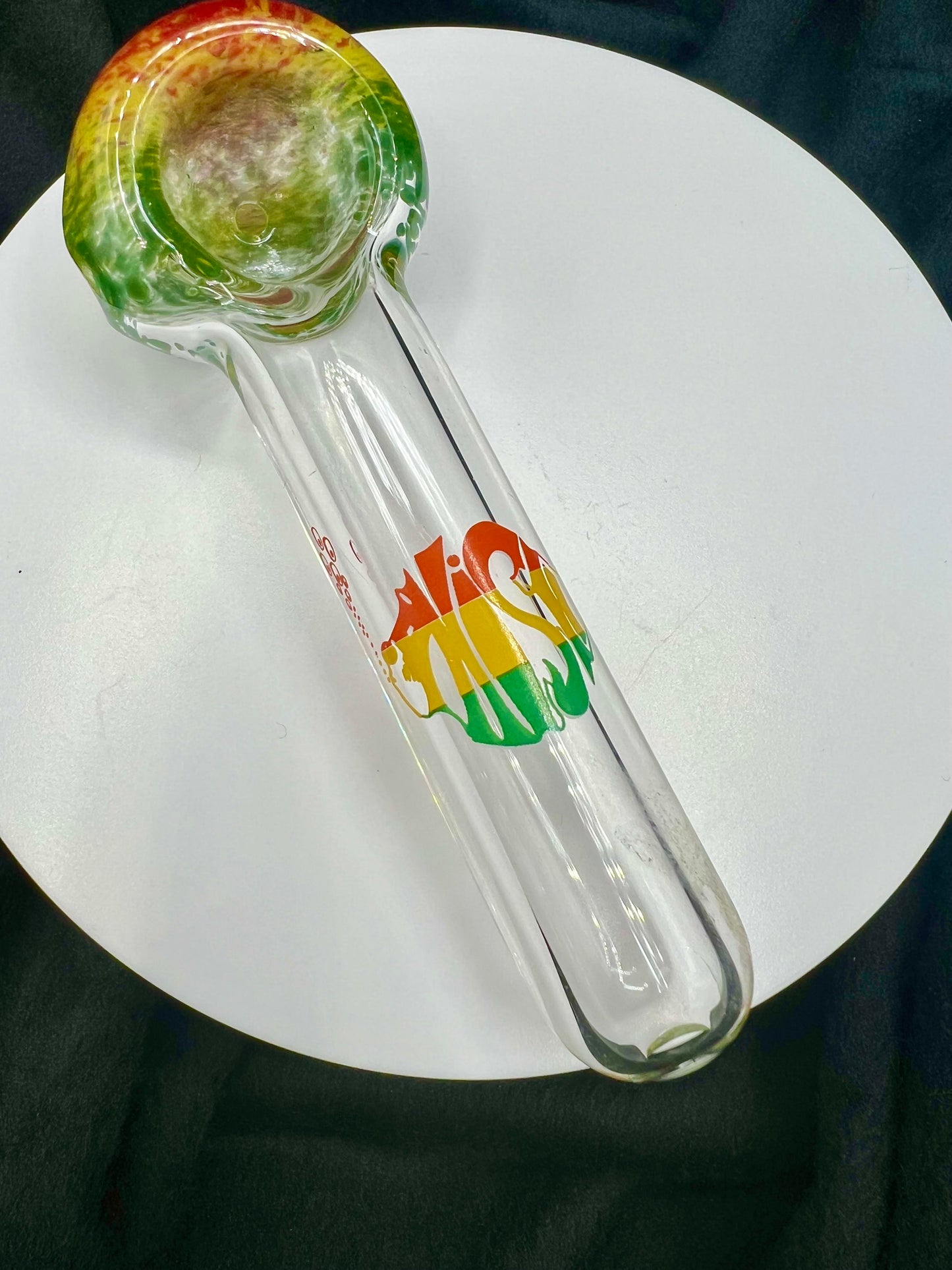 Rasta Frit Phish Spoon by Jellyfish Glass