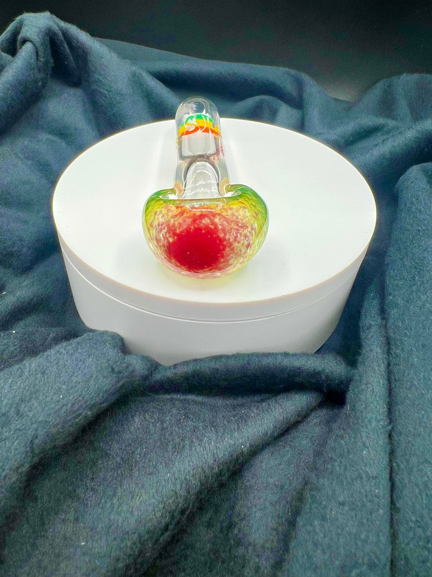 Rasta Frit Phish Spoon by Jellyfish Glass