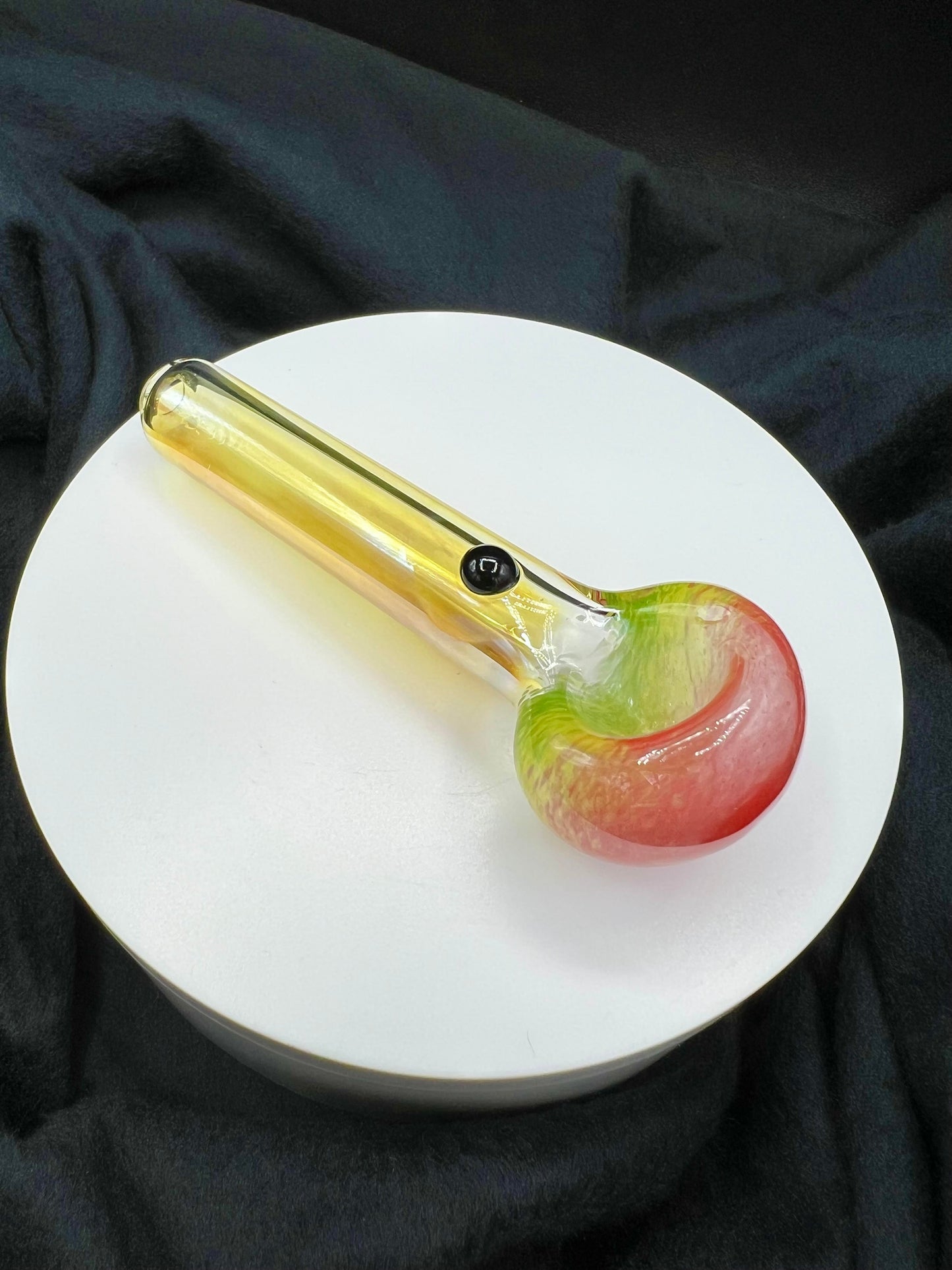 Rasta Pop Hand Pipe by Jellyfish Glass