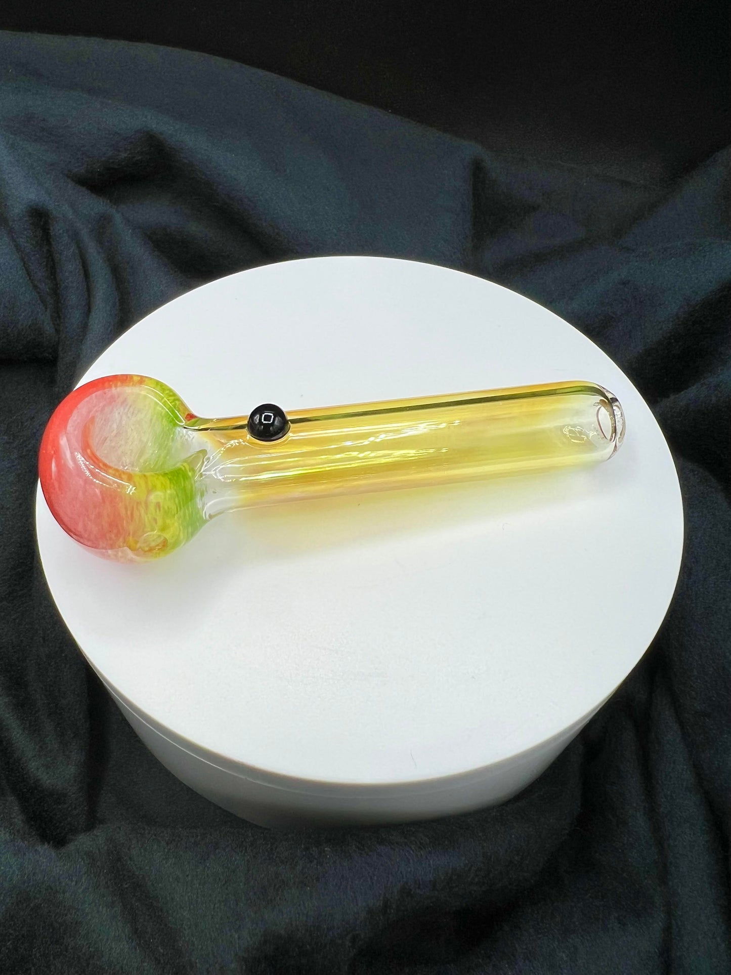 Rasta Pop Hand Pipe by Jellyfish Glass