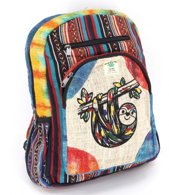 Himalaya Handmade Hemp Sloth Backpack - Large