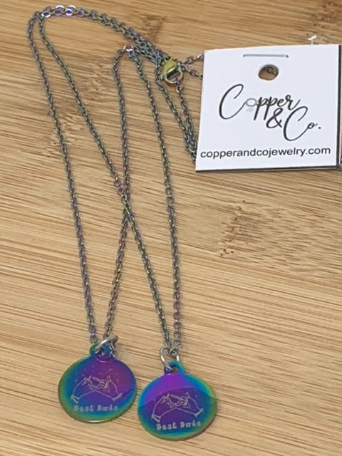Best Buds Necklace Set - Rainbow Stainless by Copper & Co