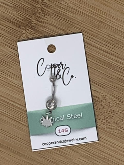 Trichome Belly Ring - Stainless
