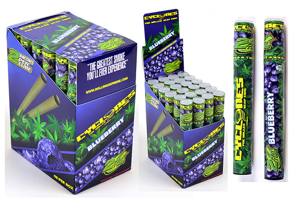Cyclones Prerolled Hemp Cones w/ Tip - 2 pk - Blueberry