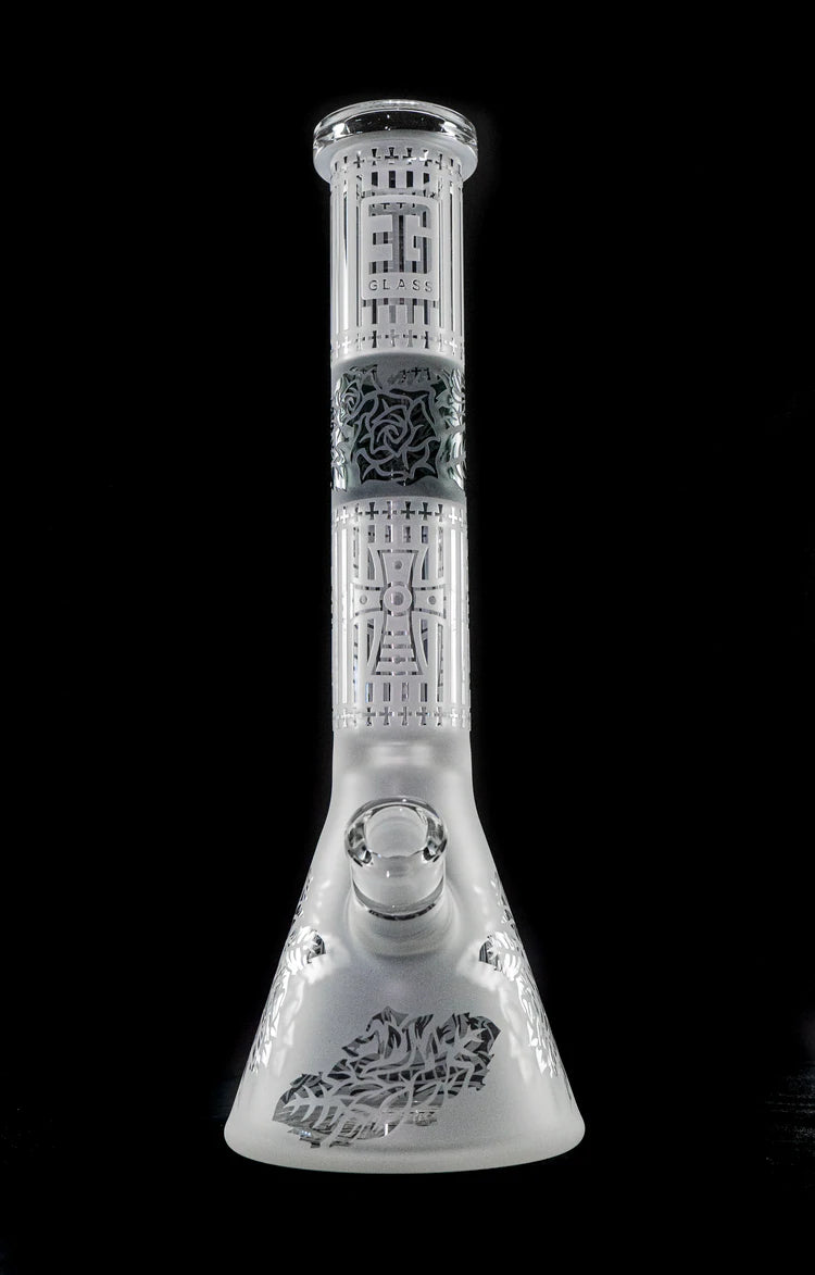 EG Glass Cross Beaker - Translucent Black