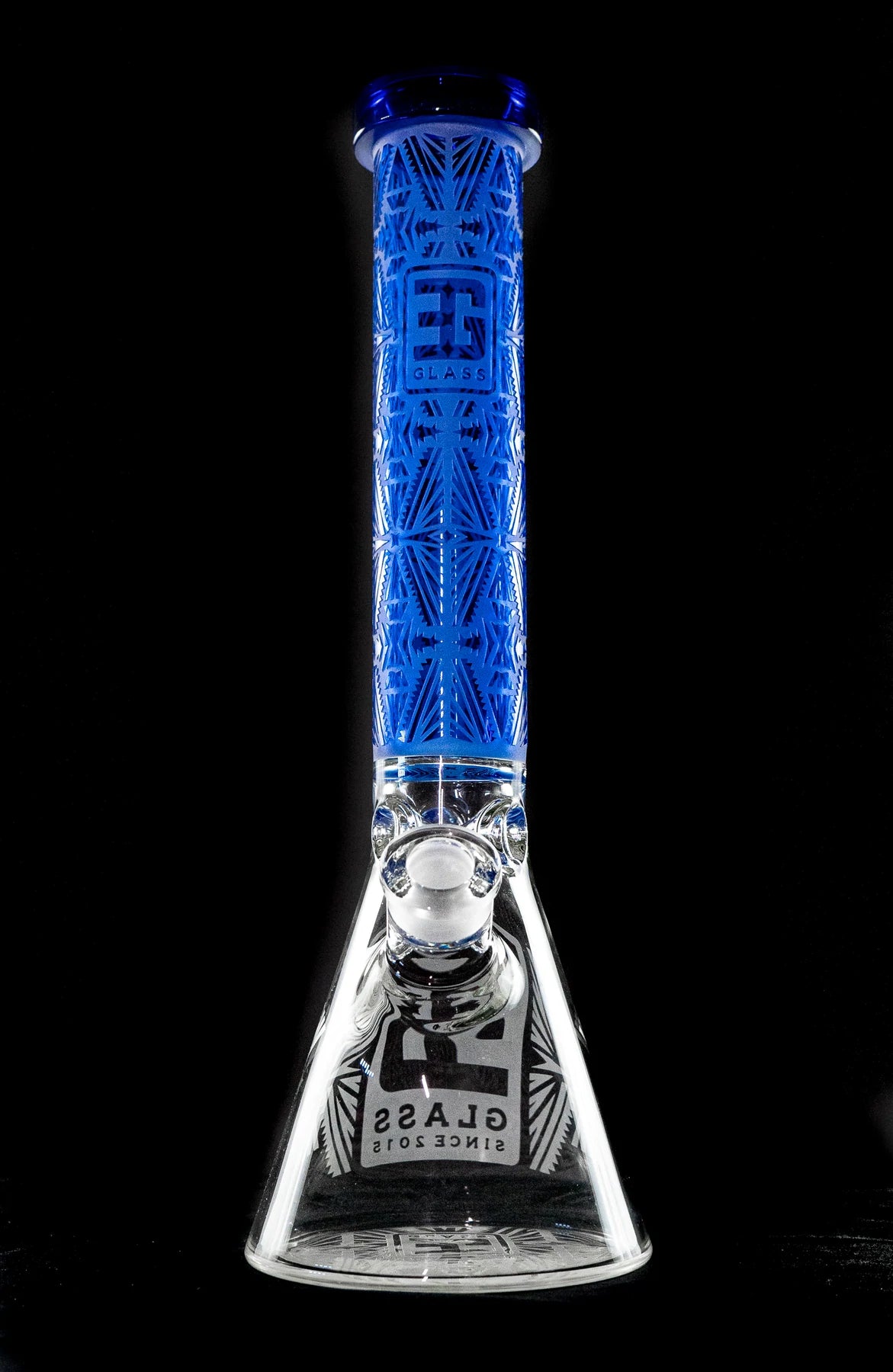 EG Glass Slyme Leaf Beaker - Blue