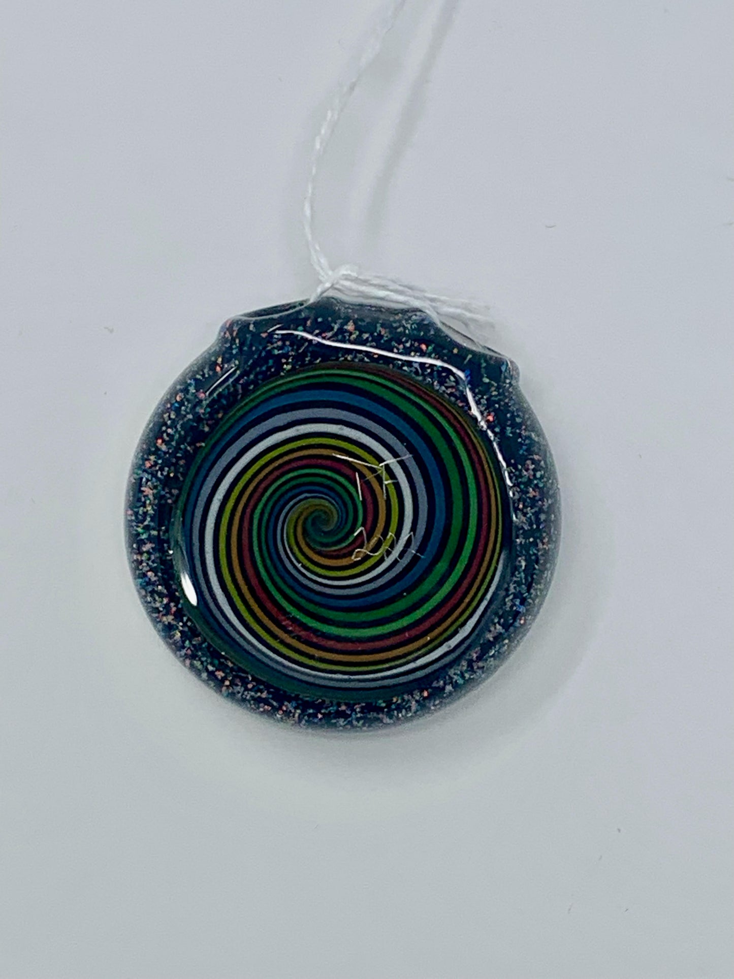 Freeman Glass Crushed Opal Large Opal Pendant