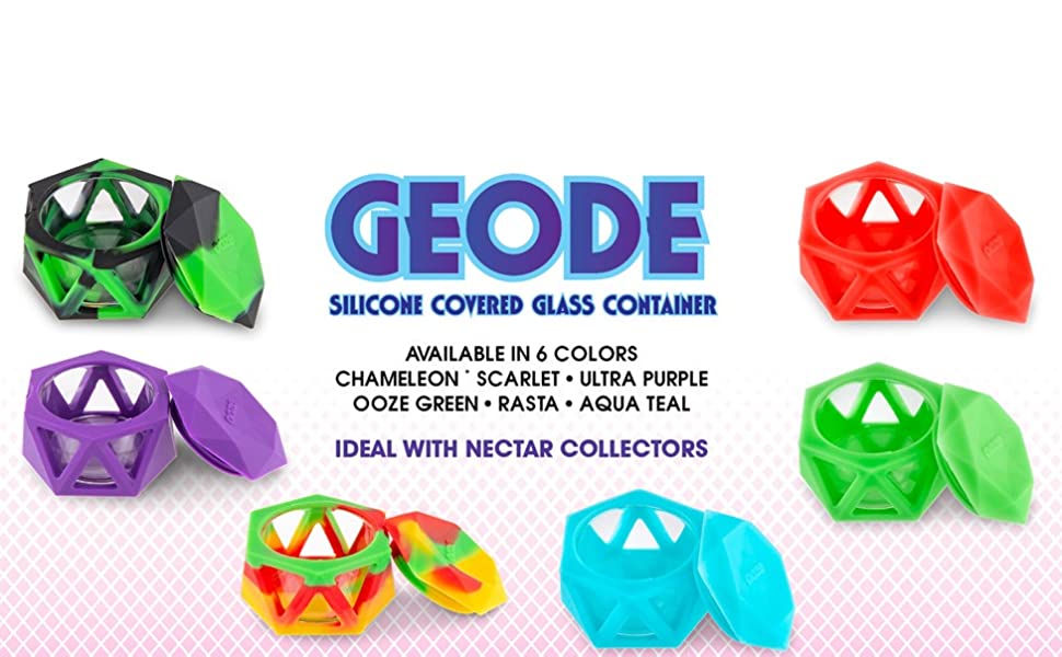 Ooze Geode Silicone & Glass Container