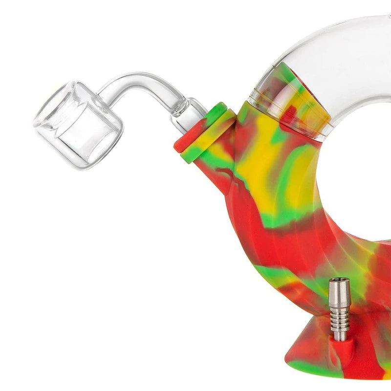 Ooze Ozone Silicone Water Pipe & Nectar Collector - Rasta