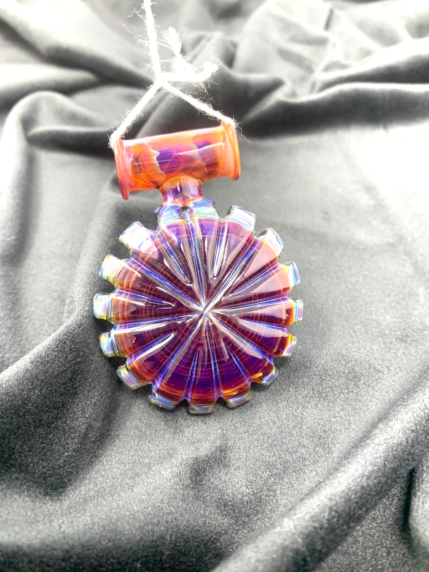 PA Jay Amber Purple Pinwheel Pendant
