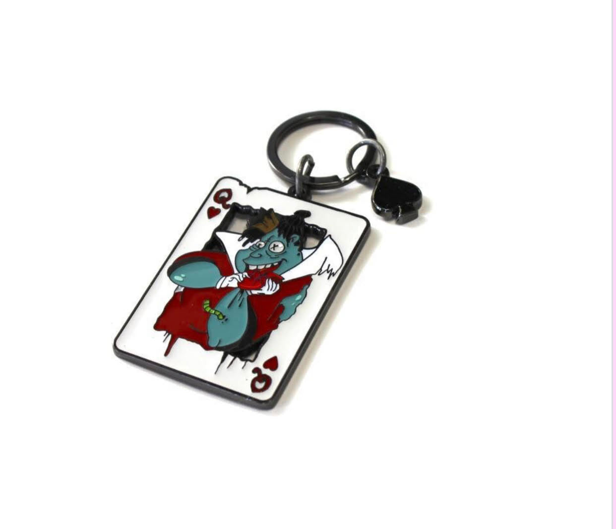 Queen of Hearts Keychain w/ Charm