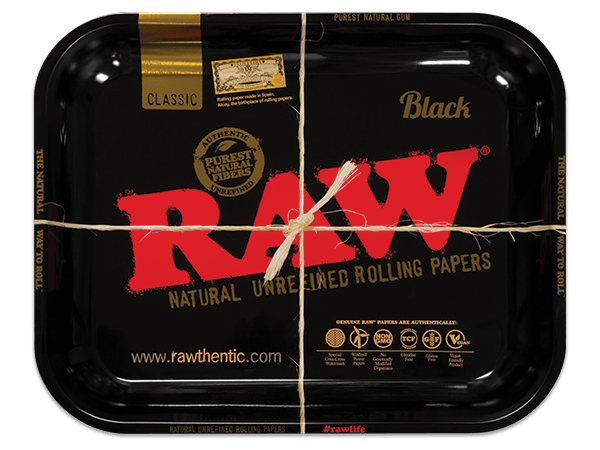 RAW Metal Rolling Tray - Black Small