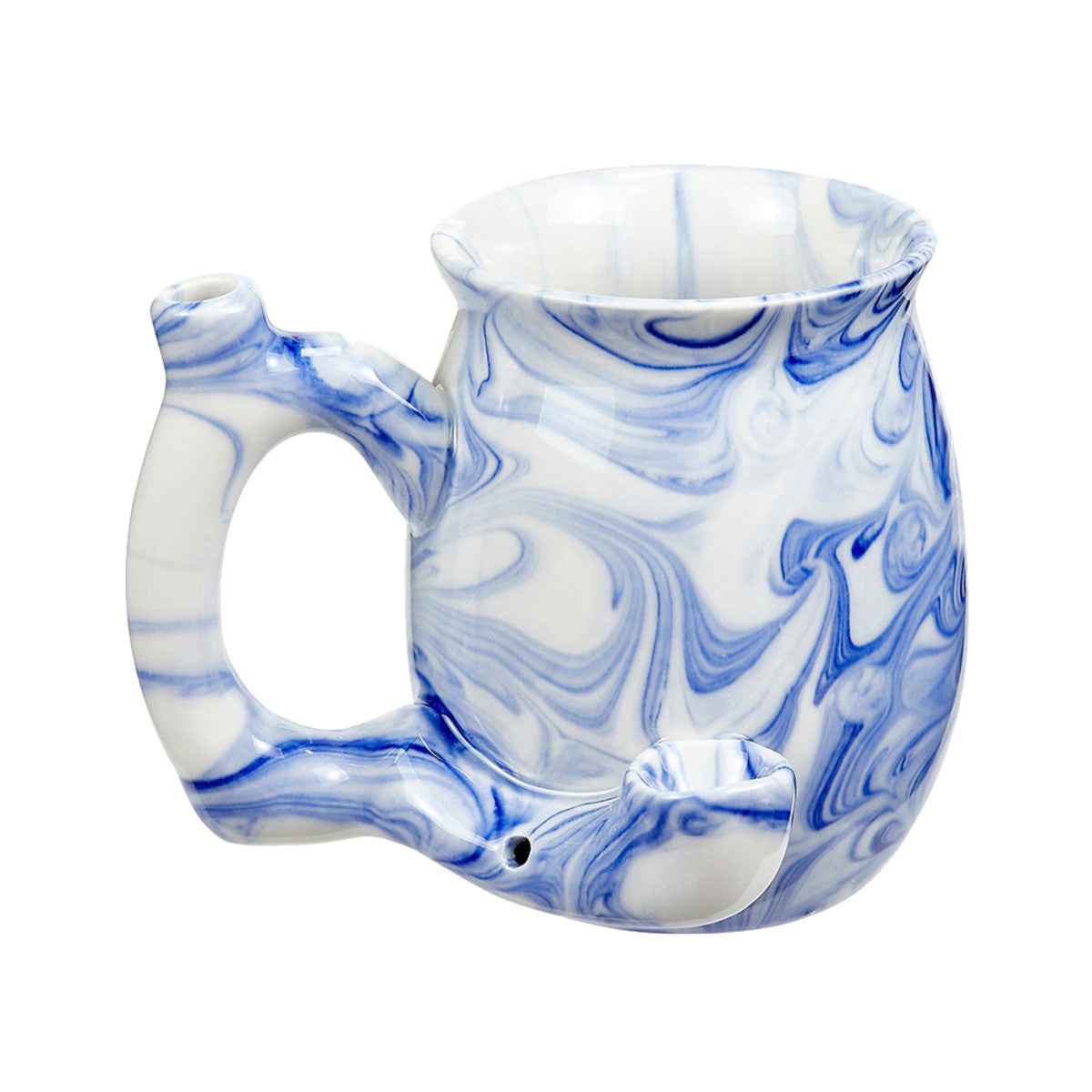 Roast & Toast Blue Marbled Ceramic Pipe Mug