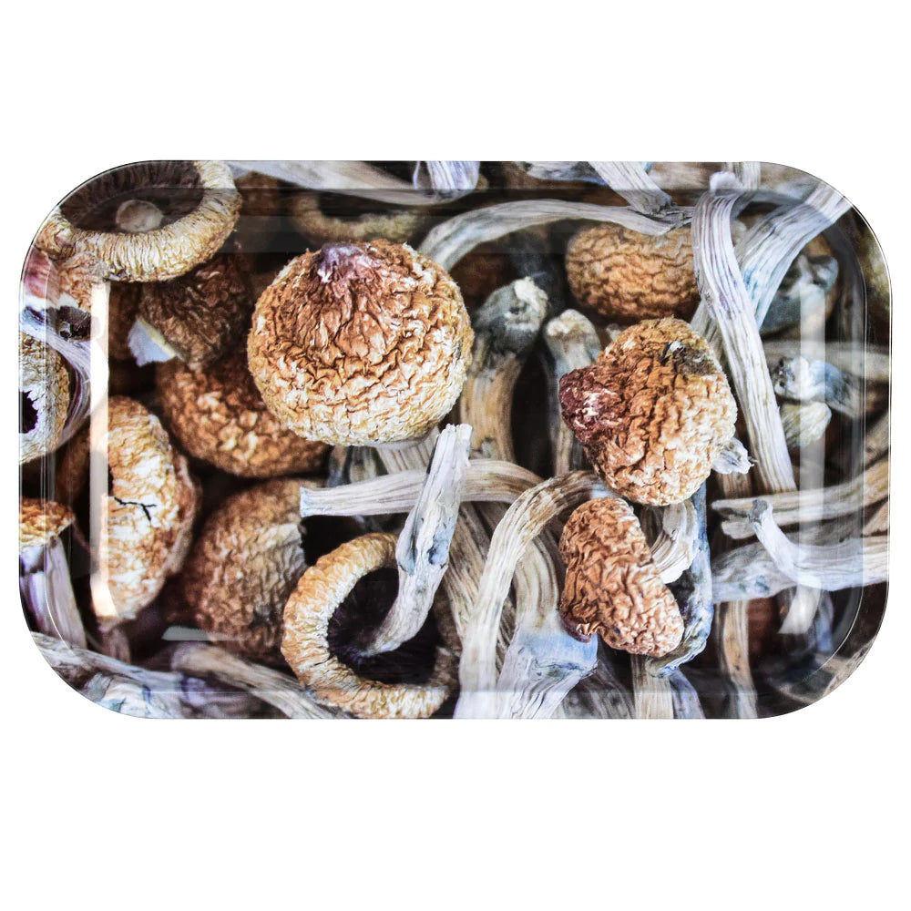 Pulsar Metal Rolling Tray - Shroom Collage