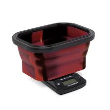 Truweigh Mini Crimson Collapsible Bowl Scale 100g x 0.01 g Red/Black Tie-Dye