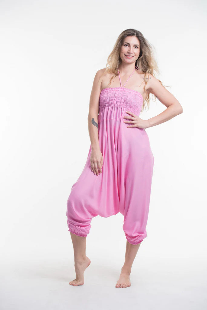 2-In-1 Jumpsuit/Harem Pants - Pink