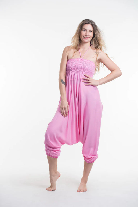 2-In-1 Jumpsuit/Harem Pants - Pink