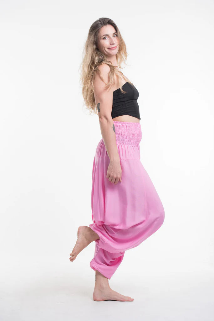 2-In-1 Jumpsuit/Harem Pants - Pink