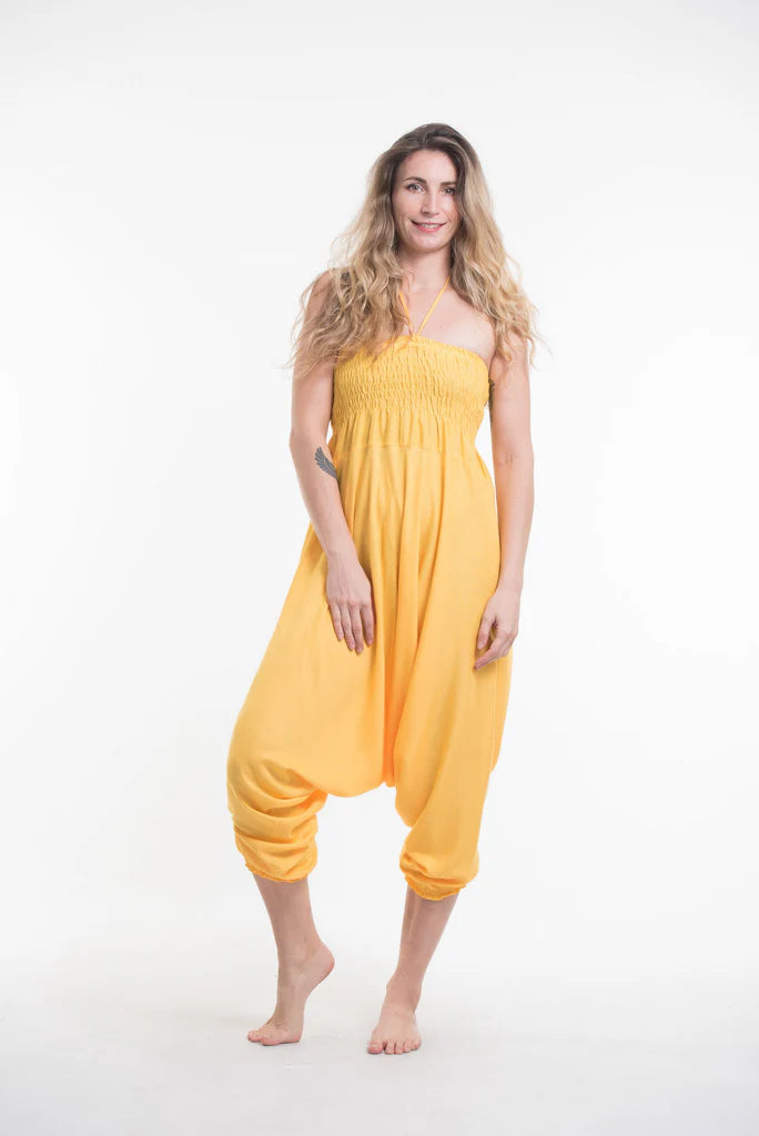 2-In-1 Jumpsuit/Harem Pants - Yellow