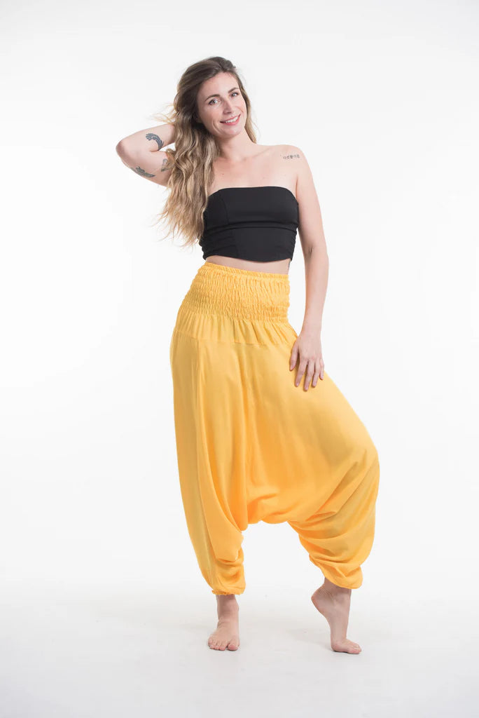 2-In-1 Jumpsuit/Harem Pants - Yellow