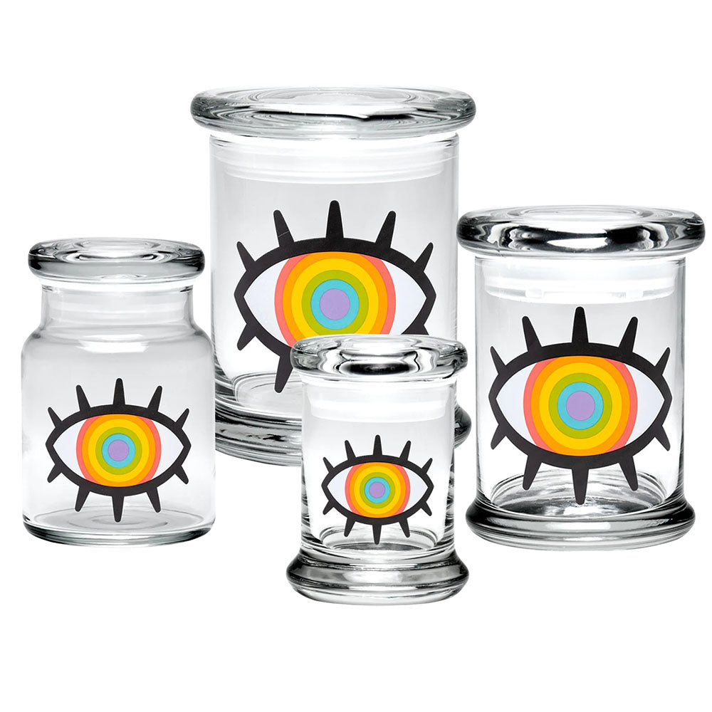 420 Science x Wokeface Pop Top Jar - Woke Rainbow Eye