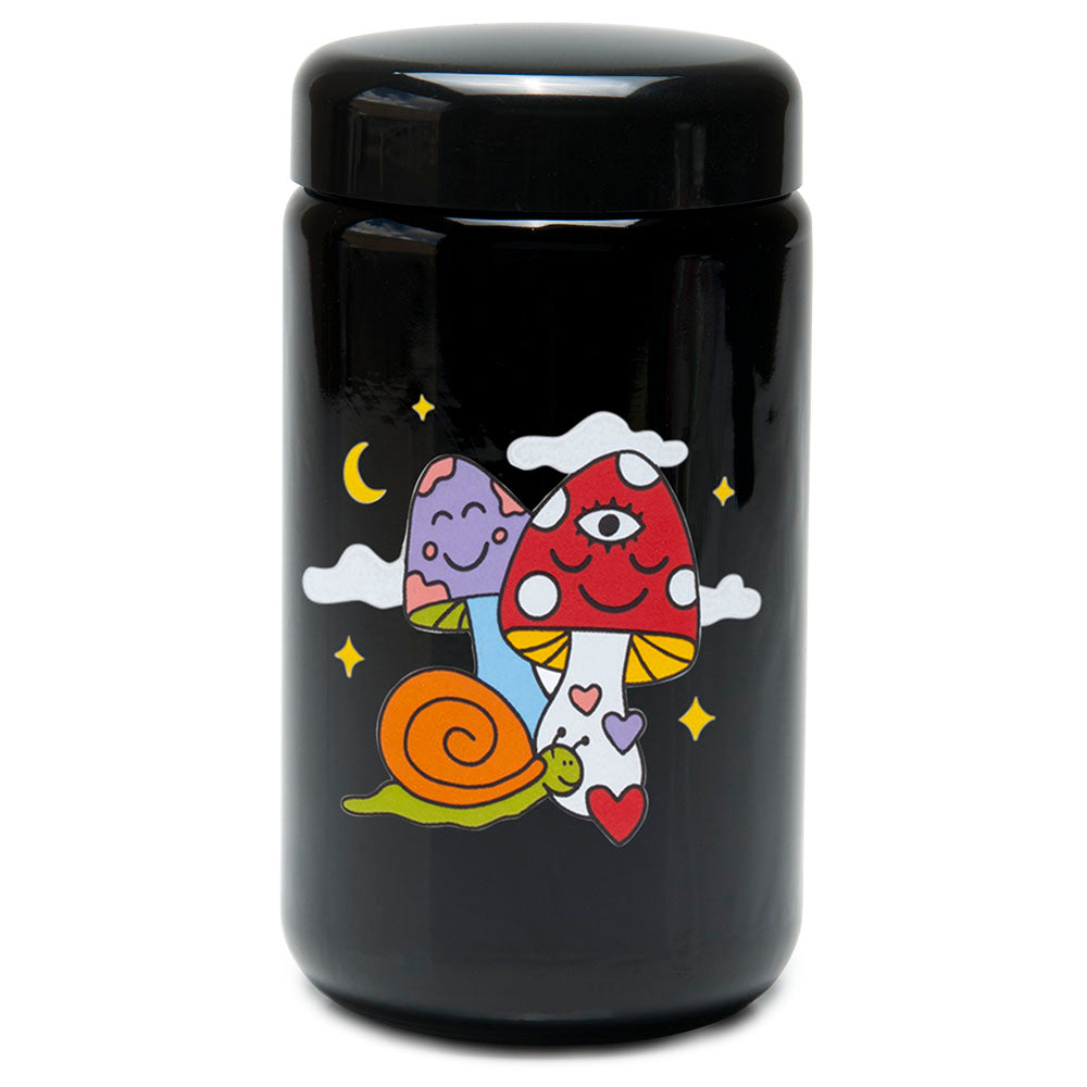 420 Science x Wokeface UV Screw Top Jars - Woke Cosmic Mushroom