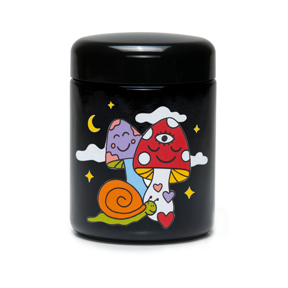 420 Science x Wokeface UV Screw Top Jars - Woke Cosmic Mushroom