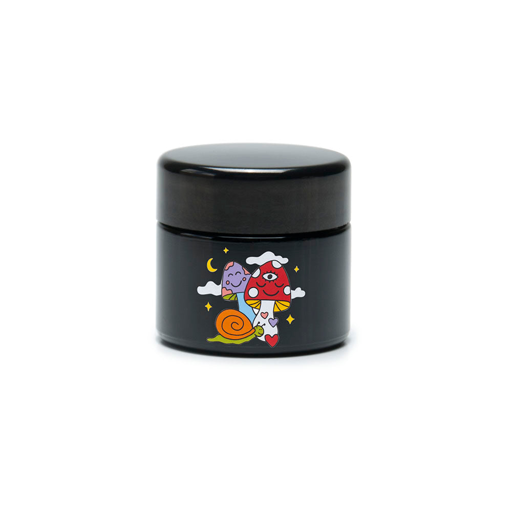 420 Science x Wokeface UV Screw Top Jars - Woke Cosmic Mushroom