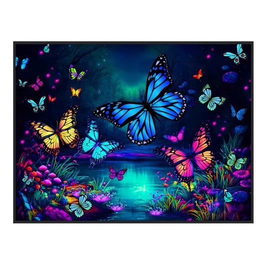 Black Light Reactive Tapestry - Butterfly World