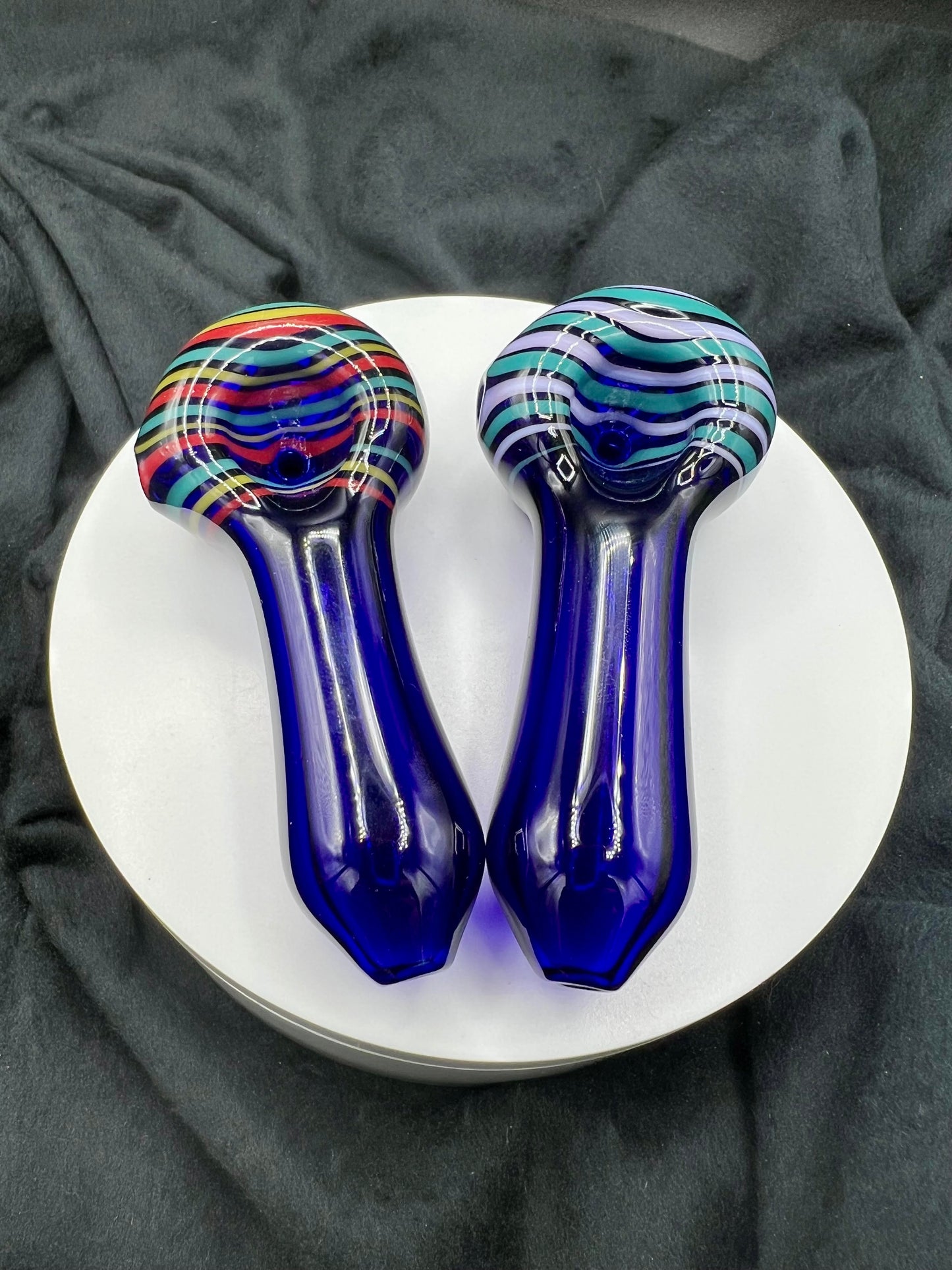 Humboldt Glass Blue Wrap Spoons