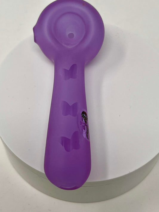 Jellyfish Glass Sandblasted Butterfly Spoon