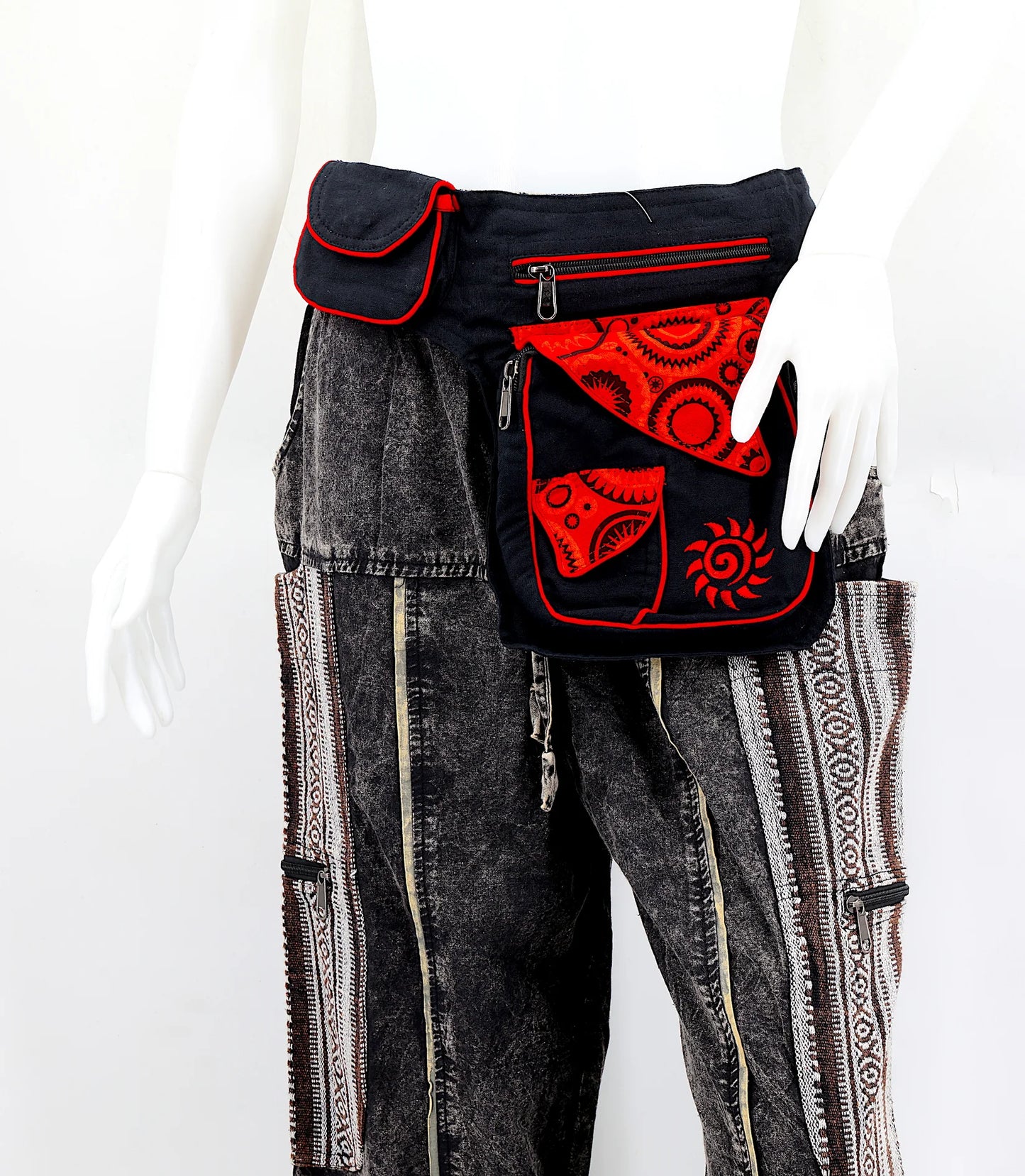 Himalaya Handmade Cotton Sun Embroidered Fanny Pack
