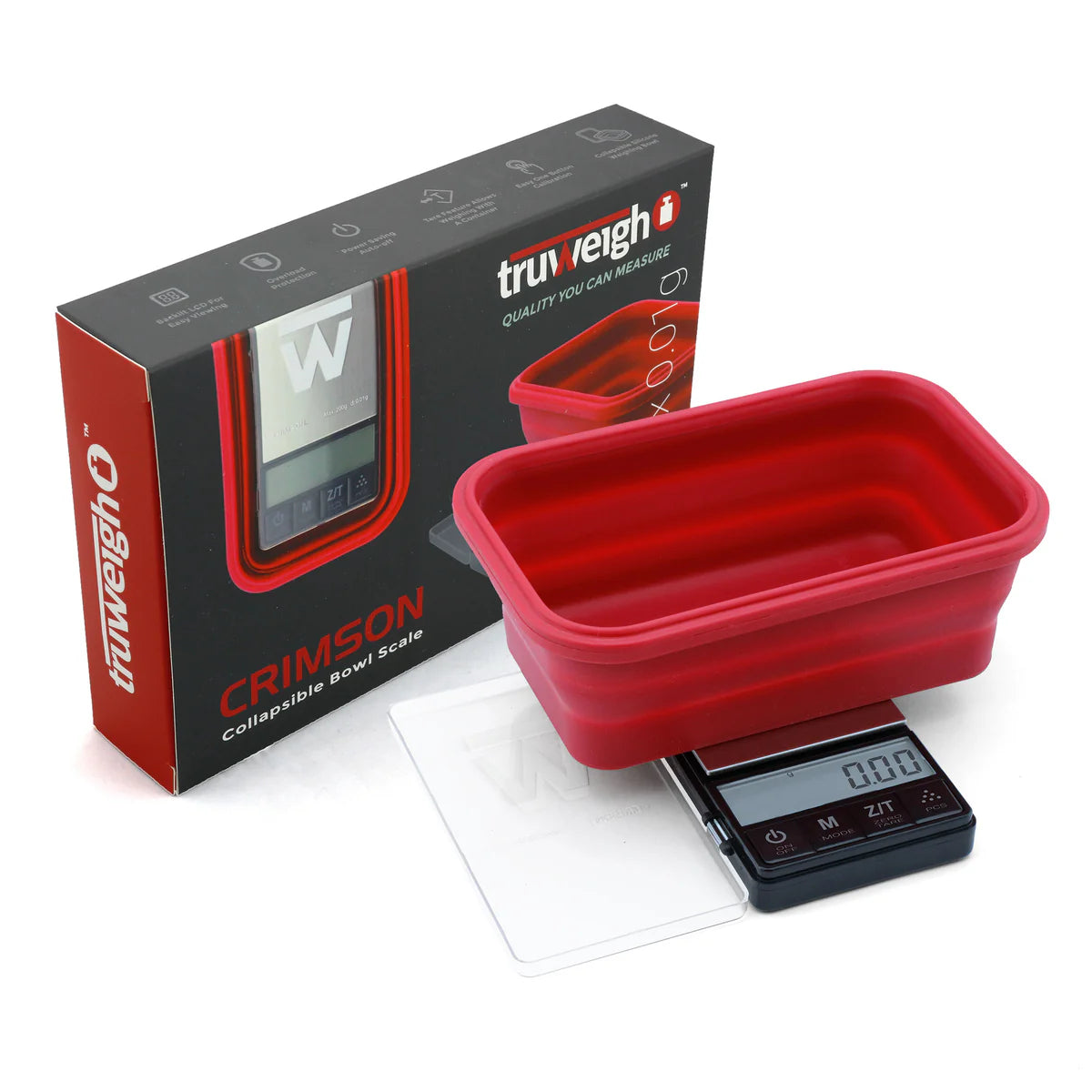 Truweigh Crimson Collapsible Bowl Scale 200 g x 0.01 g