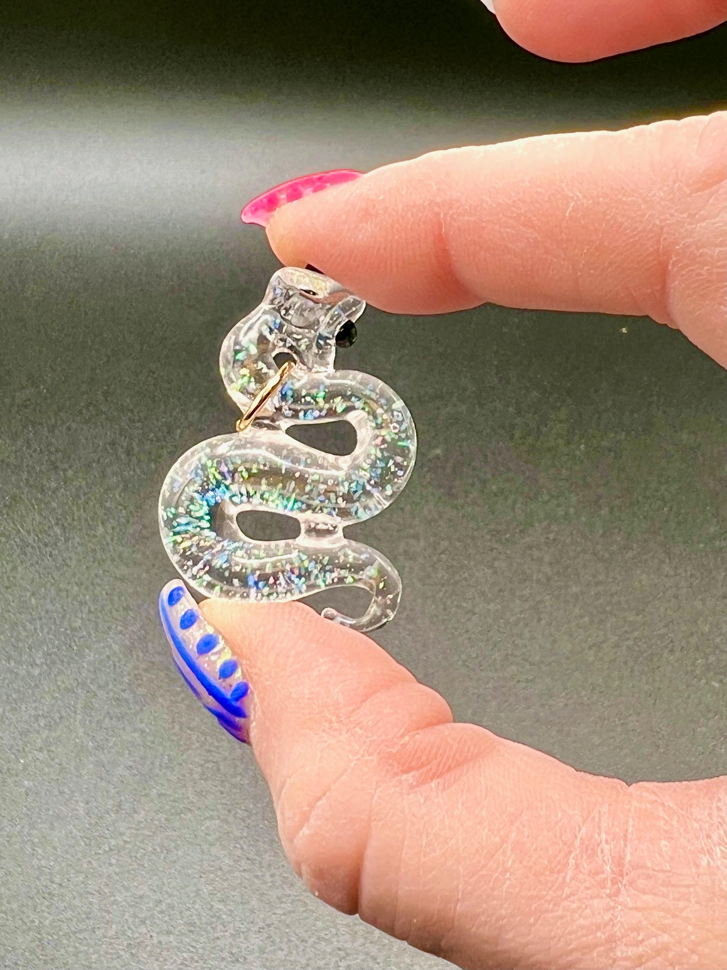 Gilyum Glass Cropal Python Pendant